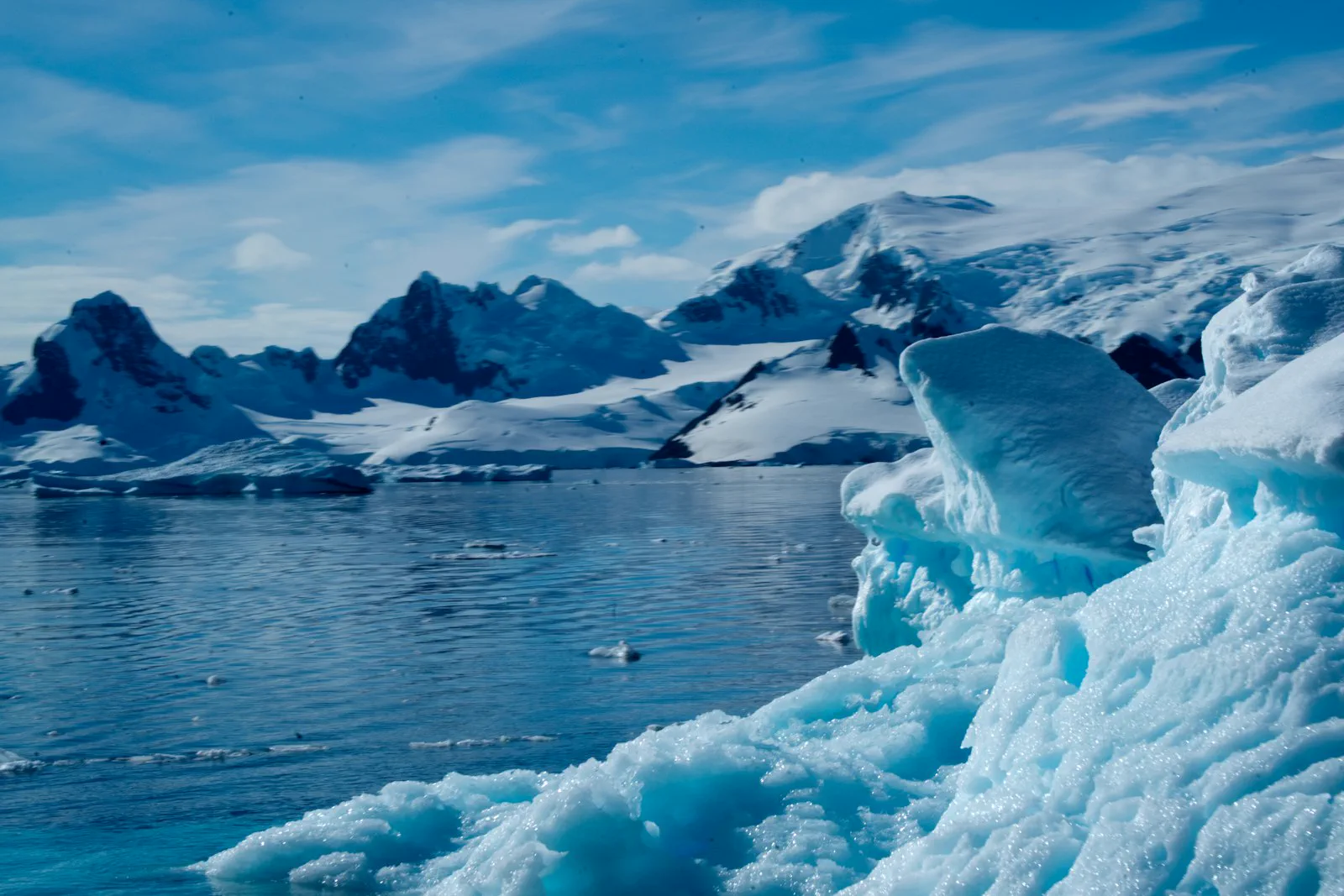 Arctic icebergs and peaks